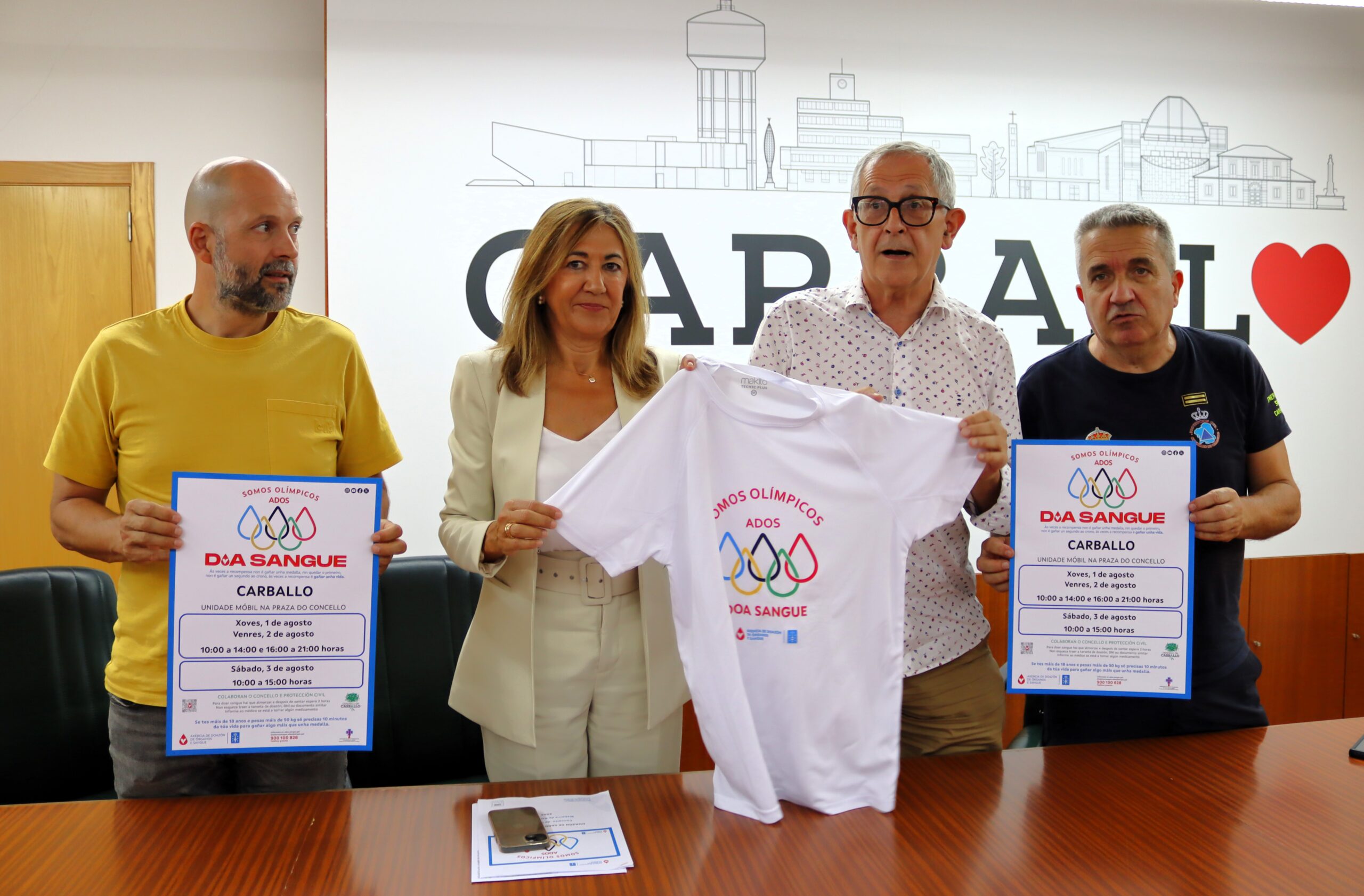 Miguel Vales, Marisa López, Evencio Ferrero e Javier Souto