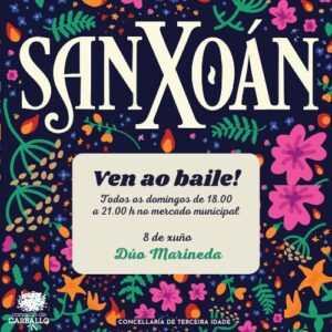 Baile no mercado municipal co dúo Marineda