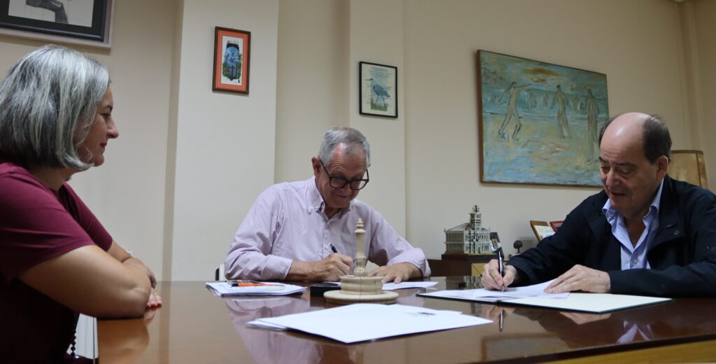 Sinatura convenio Fundación Luis Calvo Sanz para actuación de De Ninghures
