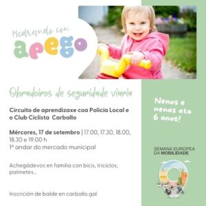 Circuíto de seguridade viaria para crianzas ata 6 anos