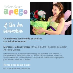 "A illa das sensacións", contacontos para bebés con Ariadna Santana