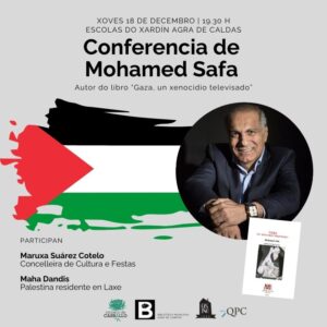 Conferencia do activista palestino Mohamed Safa