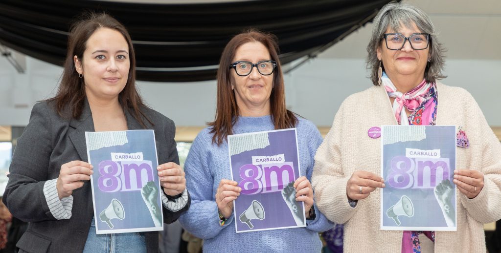 Día da Muller 2026 8M Sheila Cotelo, Maica Ures e Mari Carmen Vila
