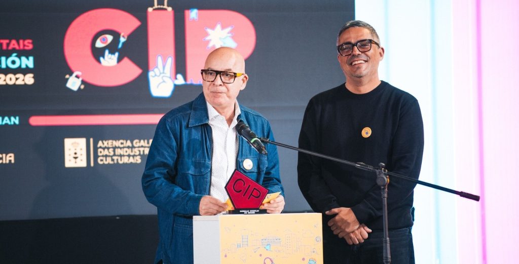 Daniel Pérez e Xosé Regueira na clausura do Carballo Interplay 2026 - 13 edición