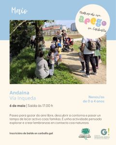 O programa "Medrando con Apego" convida ás familias a descubrir a contorna cunha andaina