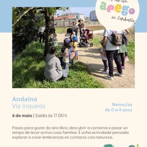 O programa "Medrando con Apego" convida ás familias a descubrir a contorna cunha andaina