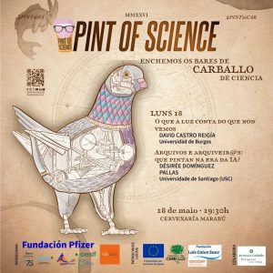 David Castro Reigía e Désirée Domínguez Pallas abren o festival Pint of Science