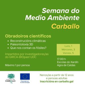 Obradoiros científicos impartidos polo GRICA-BIOpast da UDC