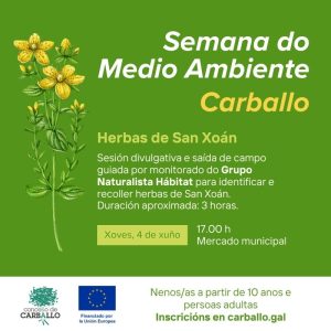 Saída de campo para identificar e recoller herbas de San Xoán