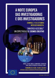 A Noite Europea das Persoas Investigadoras convídate a ver, escoitar, tocar e ulir o cosmos con “Universo accesible”
