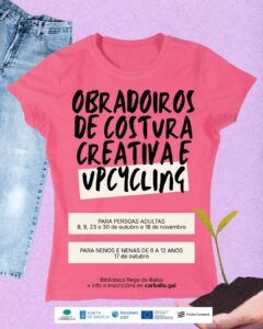 Obradoiros de costura creativa e upcycling para persoas adultas e nenos/as